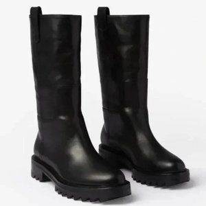 Tamara Mellon Easy Rider Mid-Calf Short Boots 38 8
